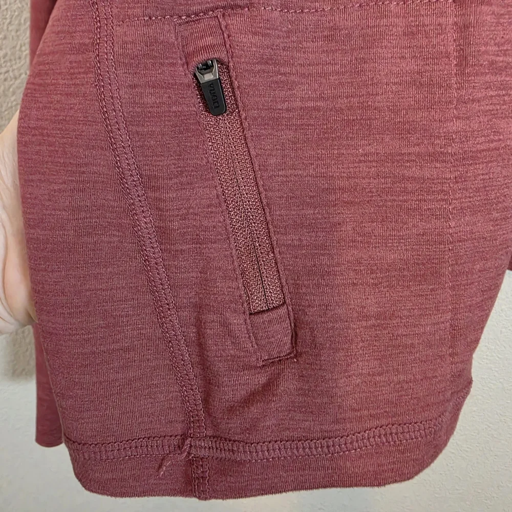 Vuori Crescent Half Zip Heathered Red Pullover Large Athleisure Yoga Performance - Picture 5 of 8